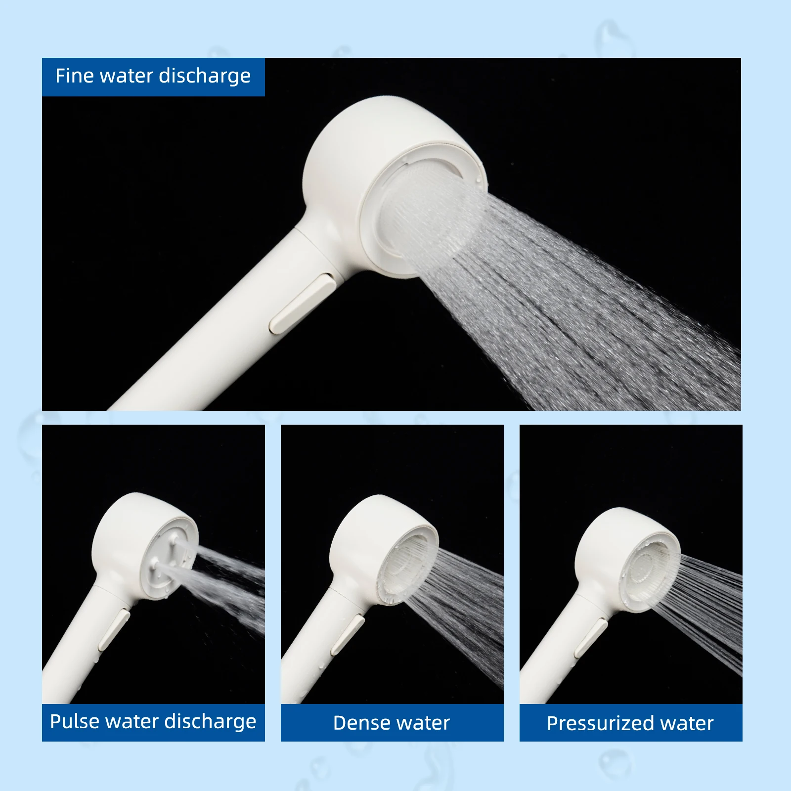 Innovative upgrades High Pressure and Multiple Spray Modes Handheld Shower Head - Anti-clog removable with 59 Inch Hose