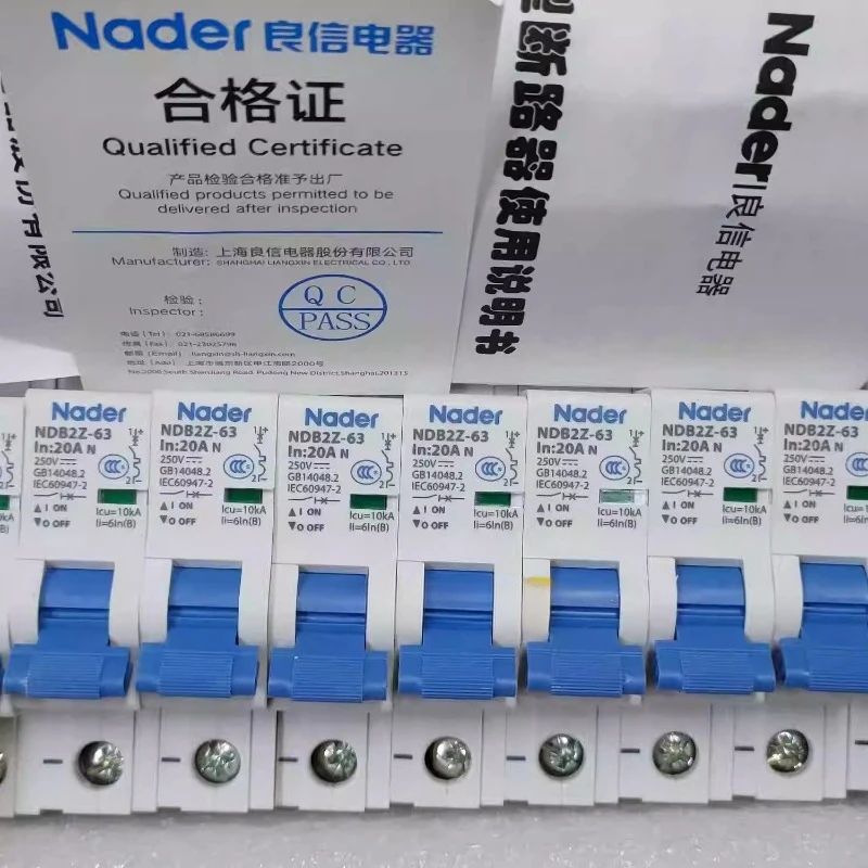 

2PCS/LOT DC Circuit Breaker NDB2Z-63 20A 250V 1P Circuit Breaker for Photovoltaic Communication and Industrial Control
