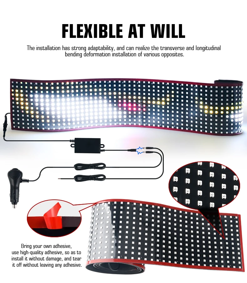 Imagen 4: Luces LED Programables para Parabrisas, Letrero Digital con Diseño de Ojos de Demonio, Animado, para Autos, Camionetas y SUVs