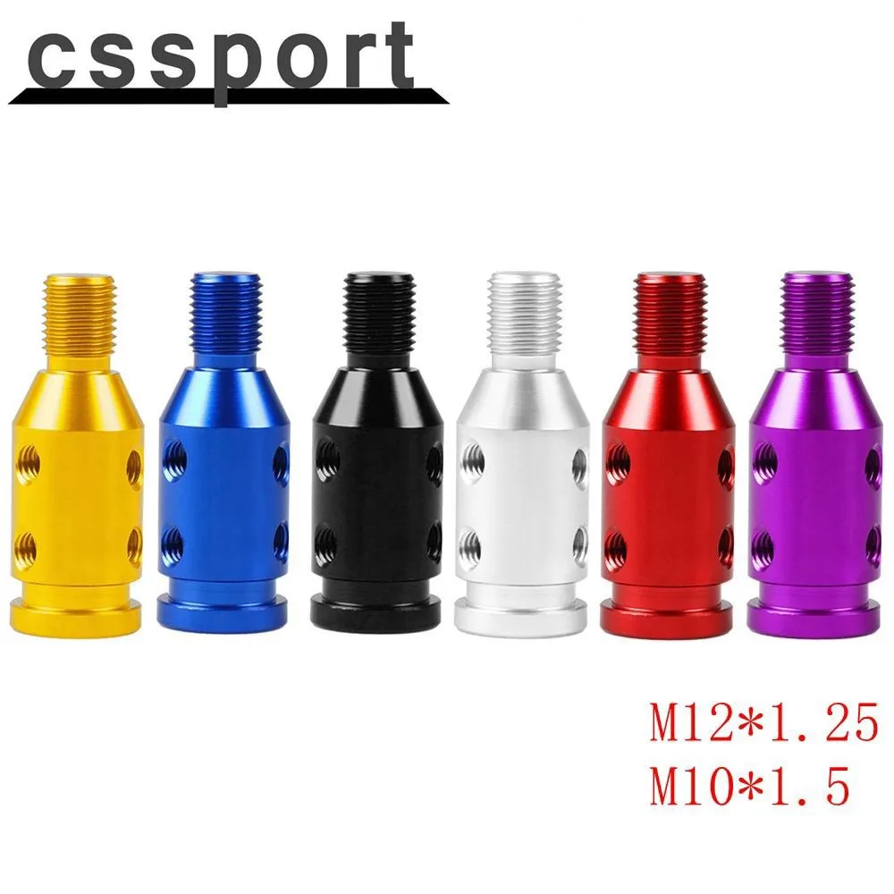 Uniwersalny aluminiowy adapter gałki zmiany biegów do dźwigni zmiany biegów bez gwintu M10x1.5/M12x1.25 SK-1054