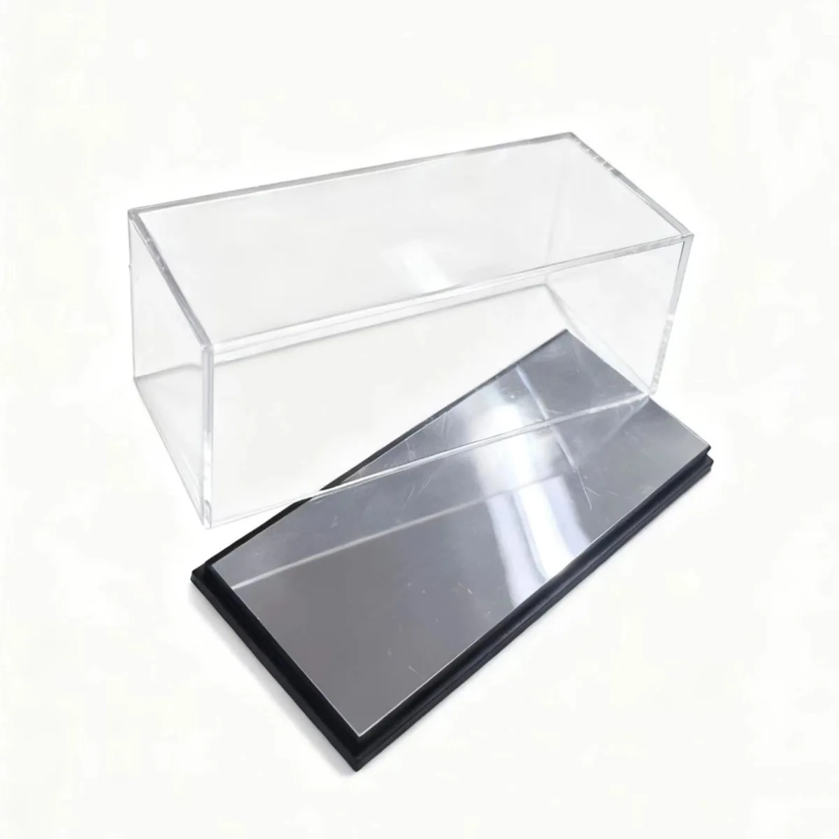 

Зеркальное основание, акриловая витрина, чехол 4,1 x 1,8 дюйма для масштаба 1:64 1:87, модель автомобиля, Коллекционная фигурка, миниатюрное DIY, здание, диорама