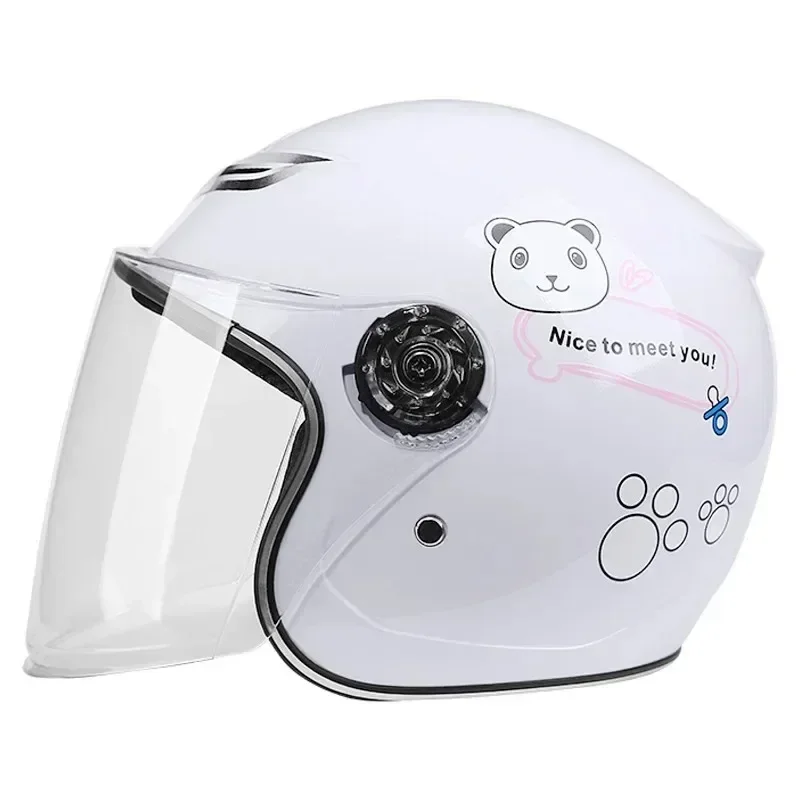 Children Helmet Kids Cute Cartoon Pattern Anti-Fall Anti-Slip Four Seasons Safety Protection Child Motorcycle Open Face Helmets