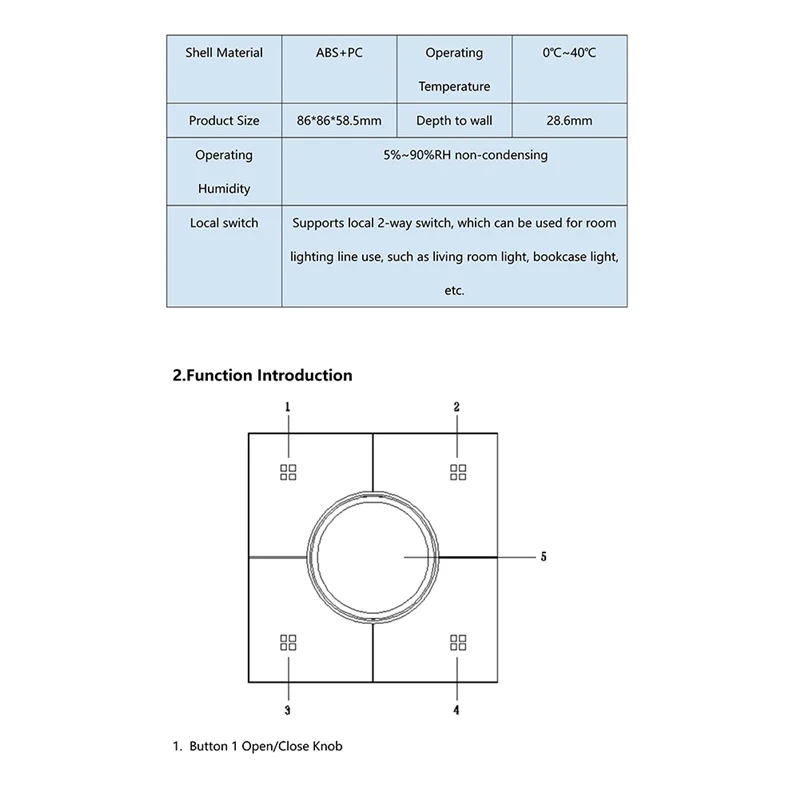 AC56-Tuya Zigbee Knob Smart Dimming Switch Panel App Control Voice Control Linkage 4 Gang Relay Smart Home Light Switch
