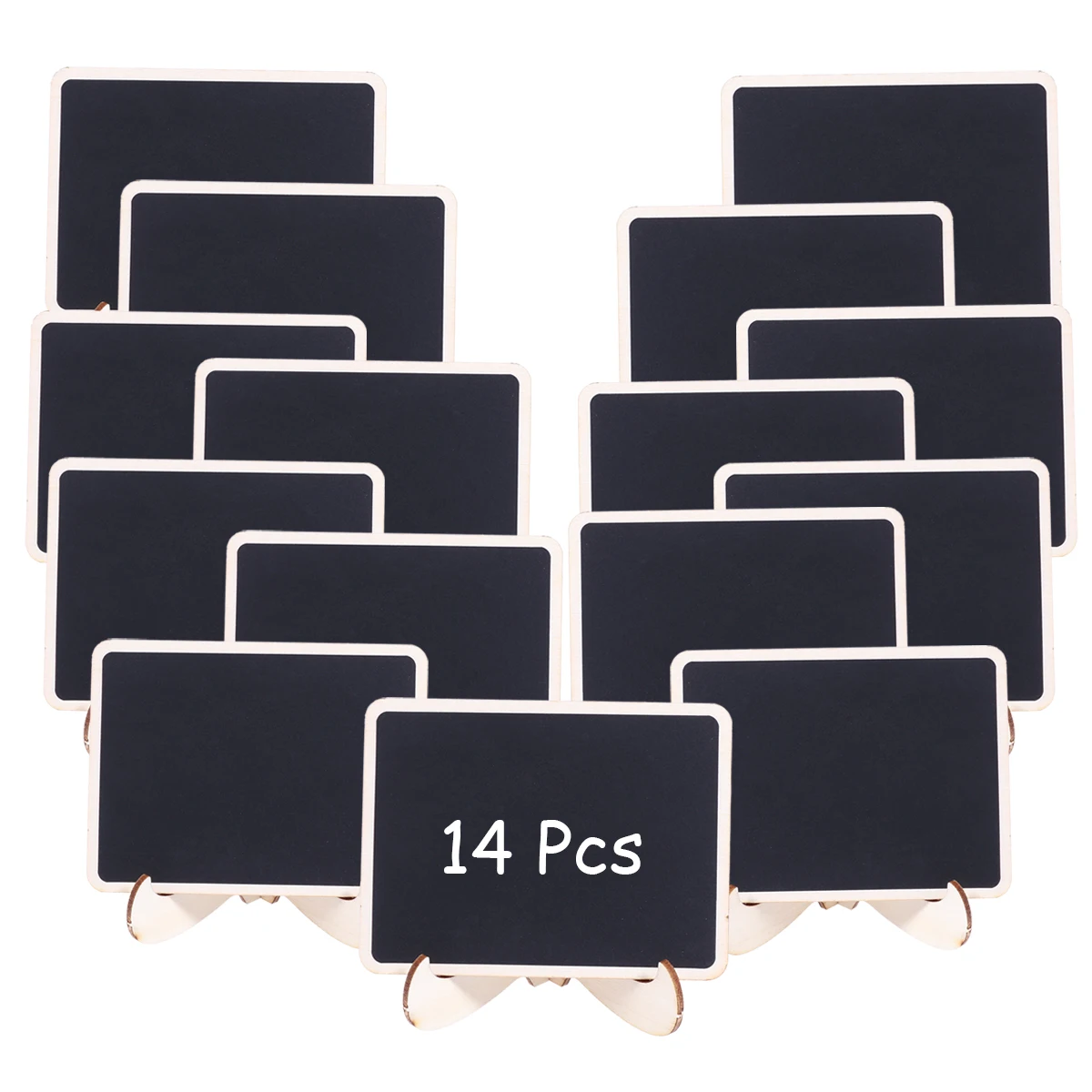 

14 Pcs Mini Chalkboards Wood Blackboard Signs Erasable Price Tags Wedding Party Favor Buffet Label Christmas Table Decor