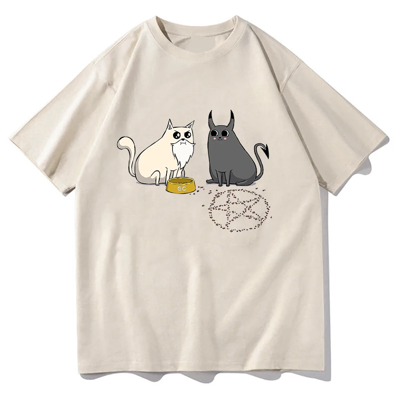 

Exploding T-shirts Men Clothing Vintage Cotton Anime Kittens Print Tee-shirts Short Sleeve Gothic High Quality Tshirt Soft Tees