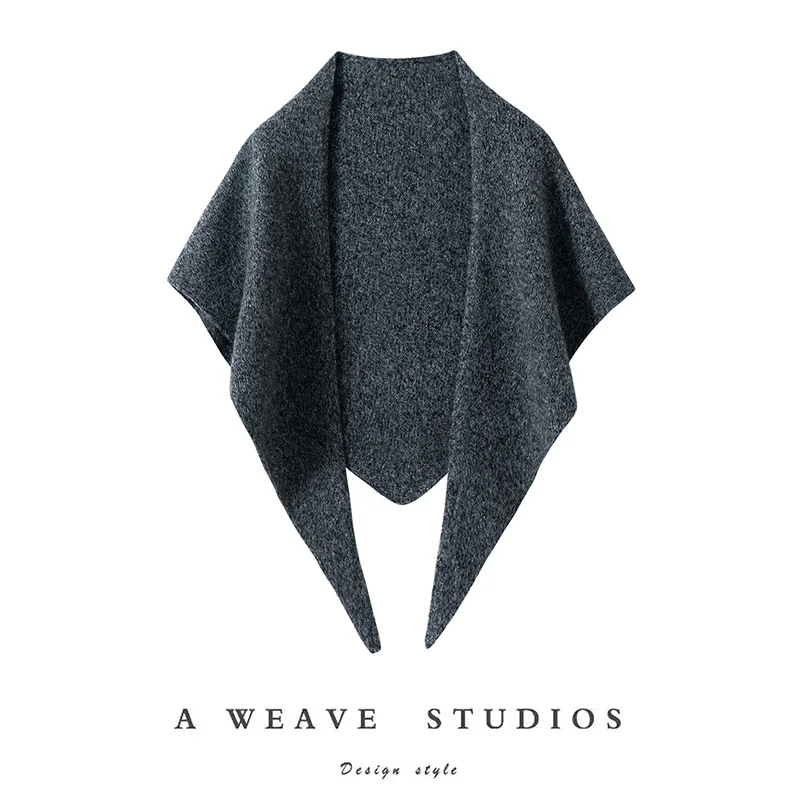 

CHICUU Luxury Design 100% Cashmere Shawl Women Triangle Wrap Scarf Autumn Winter Soft Comfy High Quality Cashmere Knit Shawls