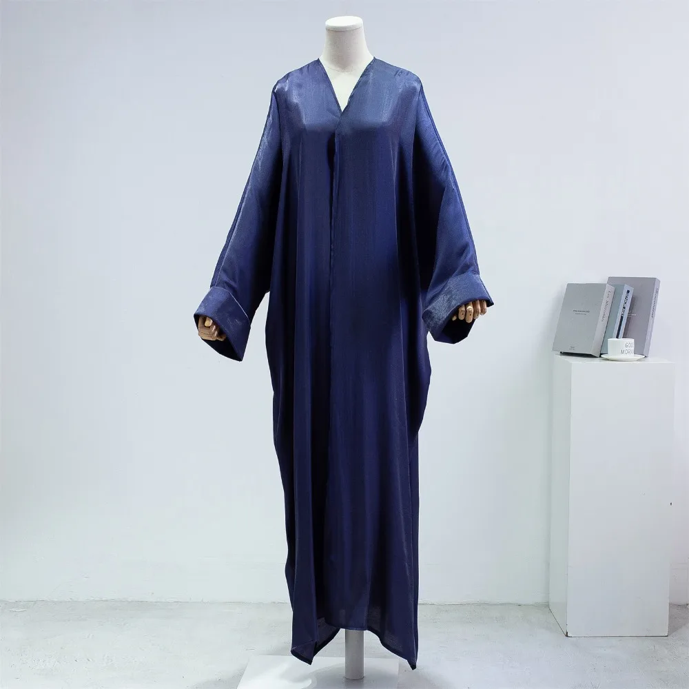 Musulmano Fuori Abaya caftano Smocking Manica di Preghiera di Un pezzo Donne Jilbabs Cardigan Cappotto Abbigliamento islamico Dubai Abito saudita