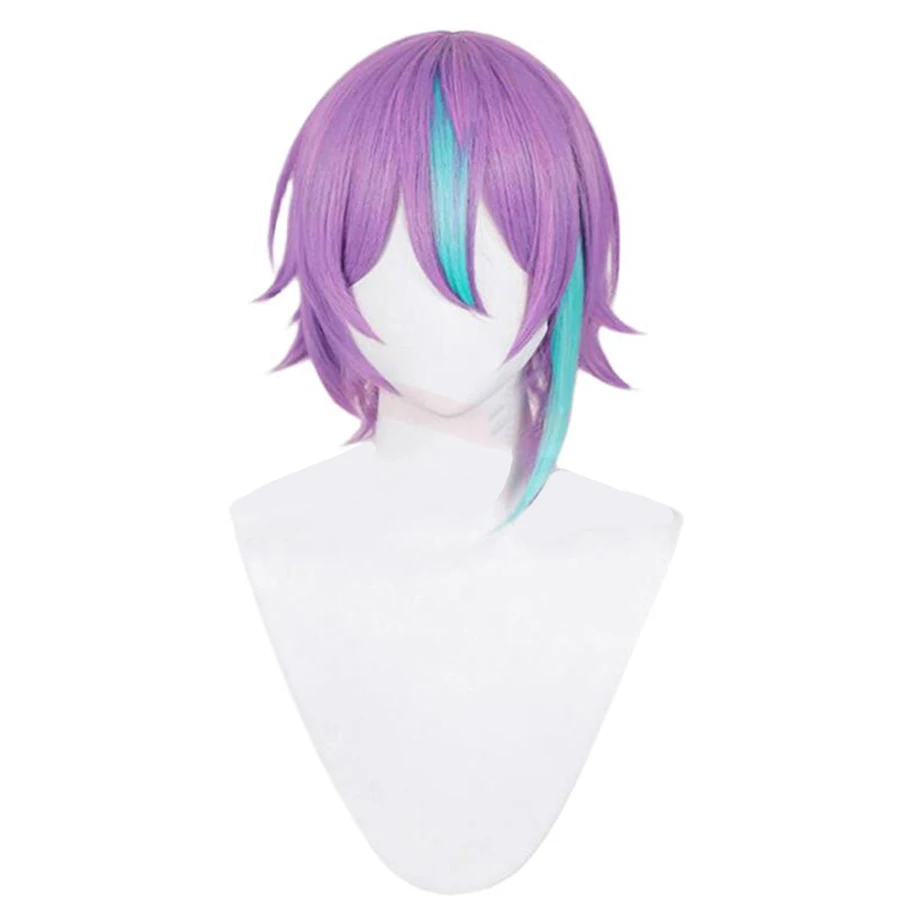 

Project SEKAI COLORFUL STAGE! Kamishiro Rui Cosplay Wig Purple Blue Short Heat Resistant Synthetic Hair Anime Wigs+ Wig Cap