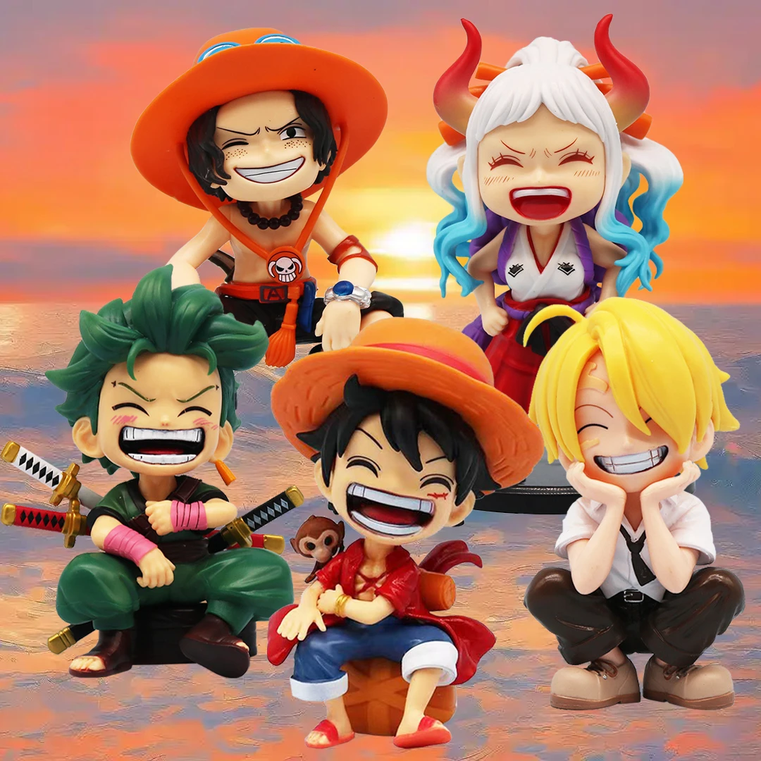 

Anime One Figure 13cm Monkey D Luffy Roronoa Zoro Sanji Portgas D Ace Yamato Kawaii Toys Q Figural PVC Model Gift