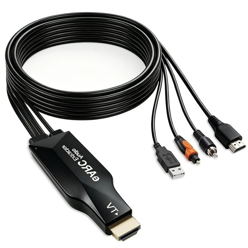 X64A-Extractor For Soundbars Amplifier Compatible 192 Khz Optical Coaxial Audio Converter ARC/EARC Support, PCM 2.0, Dolby
