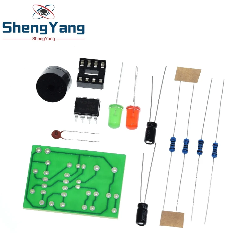 NE555 Multivibrator Kit NE555P Steady-state Circuit Dual Flash LAMP DIY Training Maker Student Lab DIY Learing Kit for Arduino