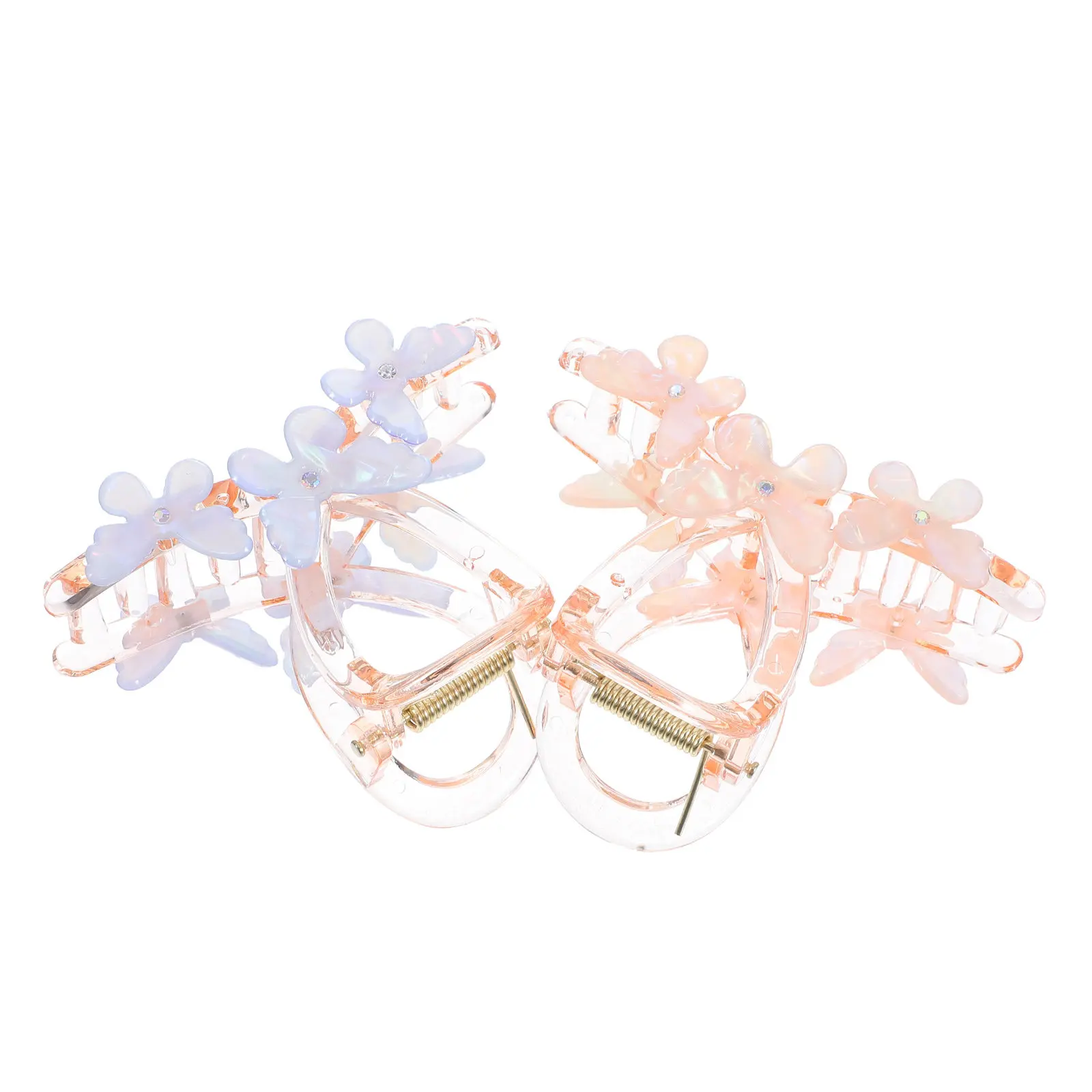 

2Pcs Stylish Butterfly Hair Claw Clips PVC Non-Slip Jaw Clamps for Women Large Decorative Hair Accessories for Daily Party