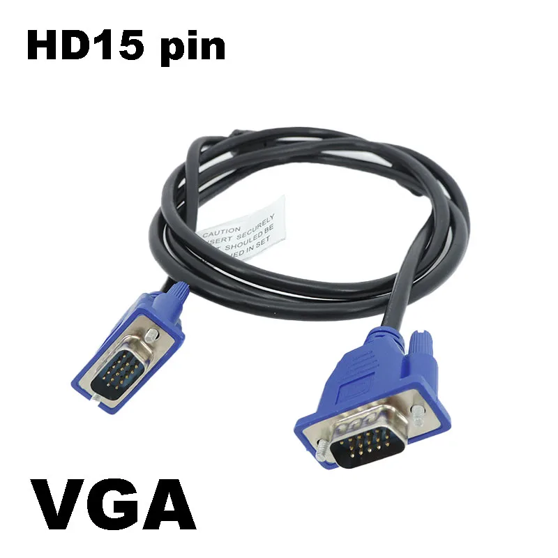 1.5m 1080P VGA Extension Cable HD 3+6 Male To Male 15PIN Wire Copper Core connector cord for PC Computer Monitor Projector e1