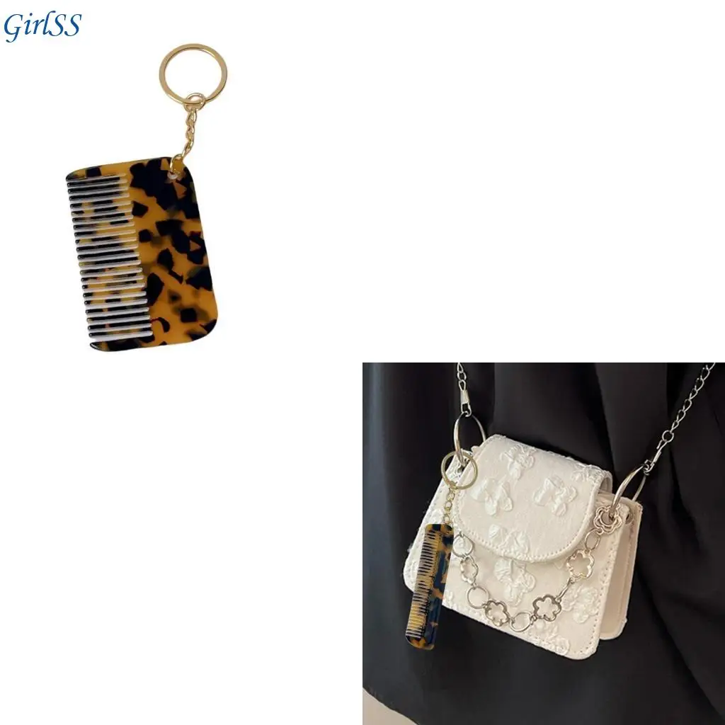 

Aesthetic keychains Purse Handbag Backpack Bag Pendant Charms Hair Comb Keychains Charms Car Keyring for Women Girls T4MB