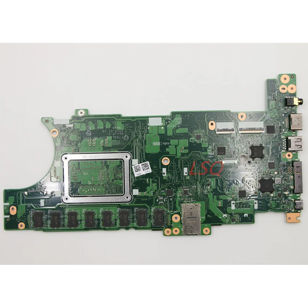 For Lenovo ThinkPad T490S laptop motherboard FT491/FX390 NM-B891 CPU i7-8565U RAM-8GB FRU 01HX910 01HX912 01HX911 5B20W72896