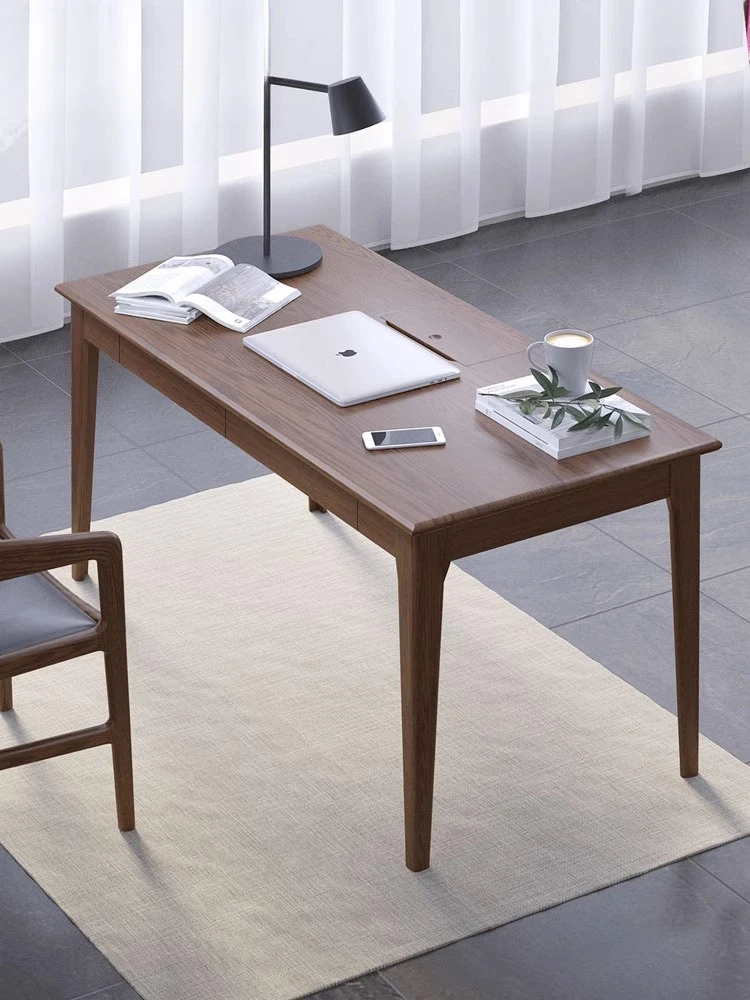 

Pure solid wood 1.4-1 6-1.8 1.2 custom simple log desk large study table computer table home study