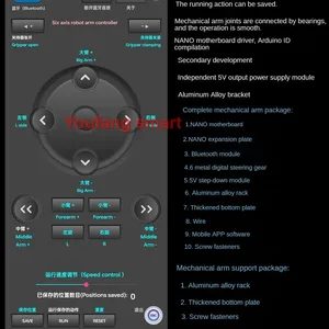 ذراع روبوتية 6 DOF مع مجموعة قابض المشبك المخلب ، مضاعفات متوافقة 20 كجم للأردوينو ، مجموعة DIY ، تطبيق Android ، ذراع روبوتية قابلة للبرمجة أعلى 12 مبيعات ذراع روبوتية صناعية - رقم 2