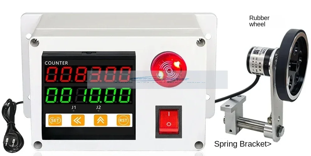 Intelligent digital display electronic meter meter roller type linear velocity meter shaft tachometer controller alarm belt mach