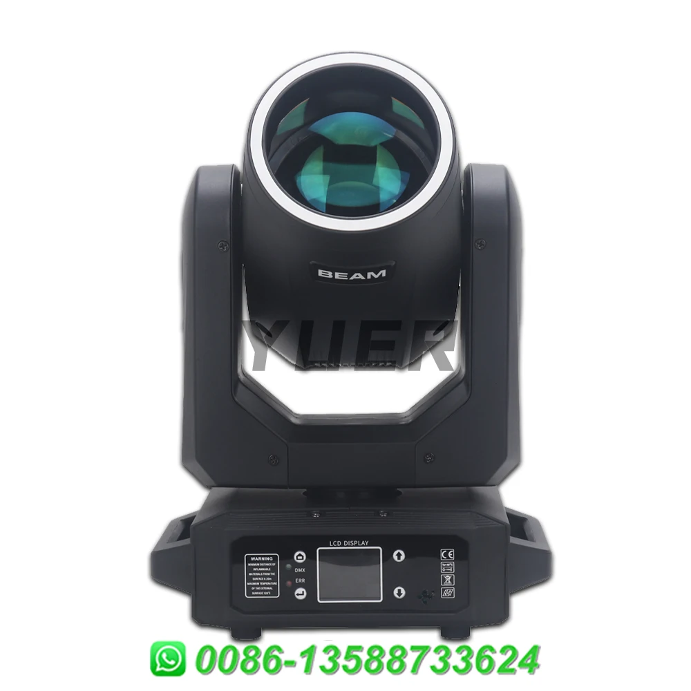 16Pcs YUER 200W LED Beam Gobo Moving Head Light Pattern 6+12 Prism Rainbow Effect DMX512 For DJ Disco Xmas Halloween Bar Satge L