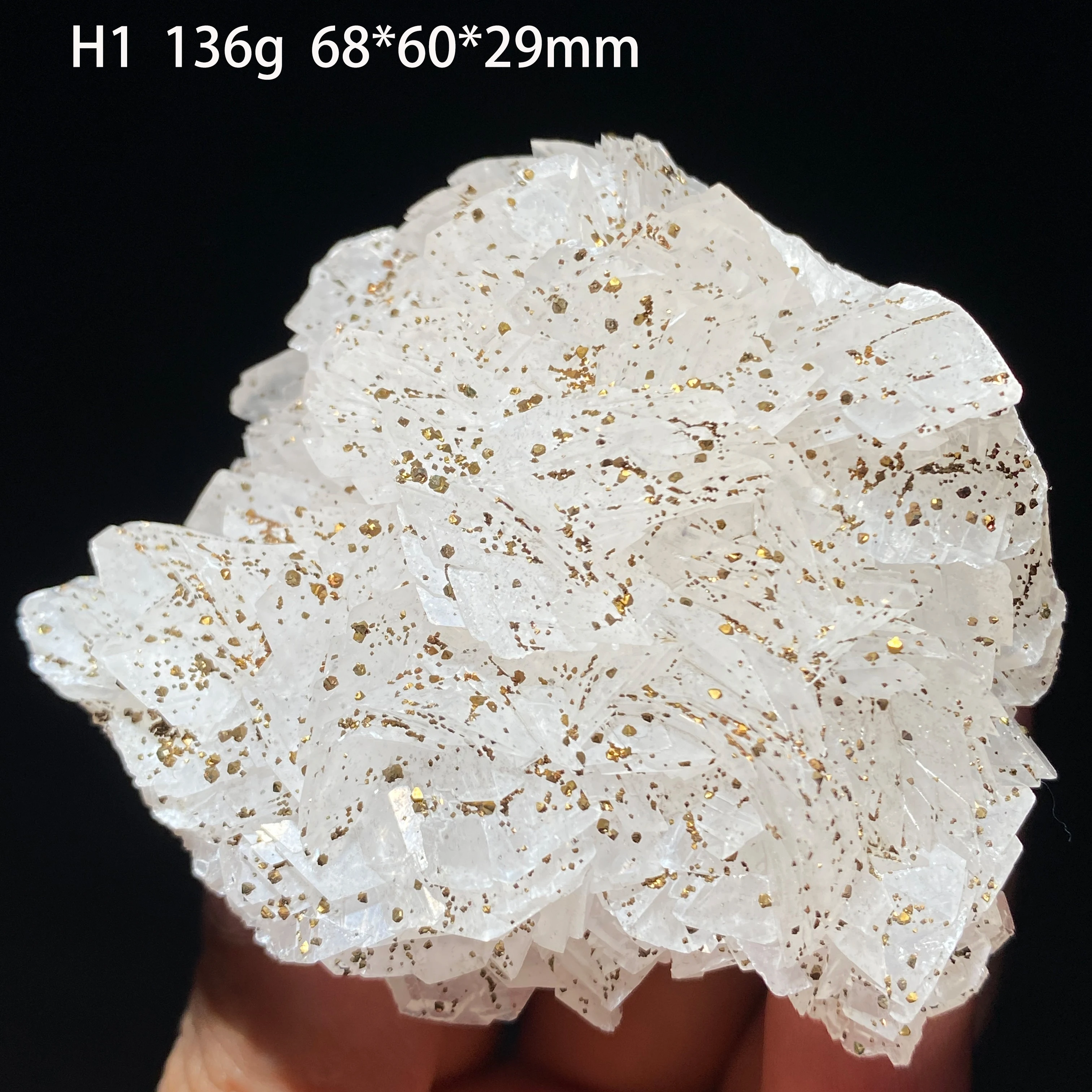 Natural Fluorescent Rose Calcite Cluster Pyrite Symbiosis Raw Quartz Stone Healing Crystal Mineral Specimen Home Decor Gift