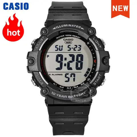 Reloj Casio para hombre, diez años de electricidad, conjunto de lujo superior, LED, deportivo digital, reloj de cuarzo resistente al agua para hombre, reloj masculino AE-1500WH