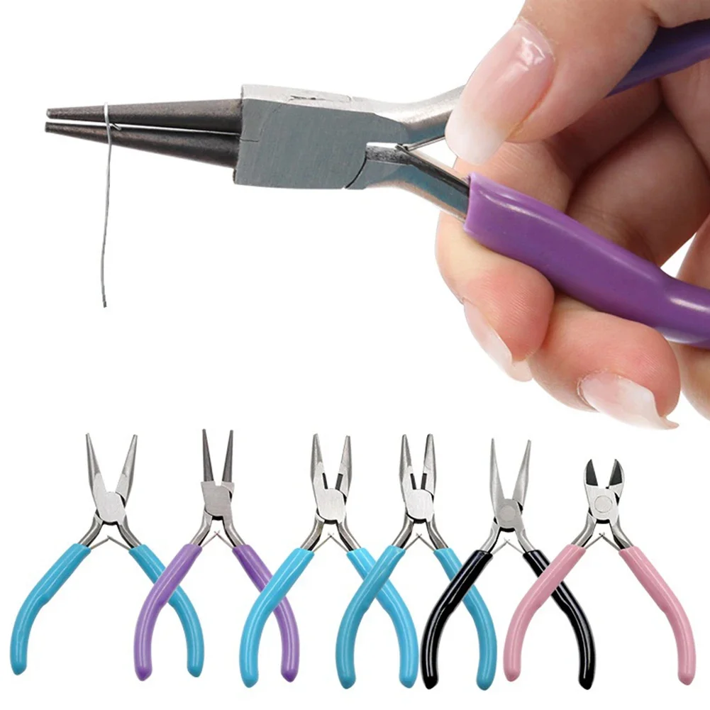 1pc Small Pliers Jewelrys Repair Making Round Nose Needles Nose Pliers Cutting Wire For Handcraft Beading DIY Jewelry Making