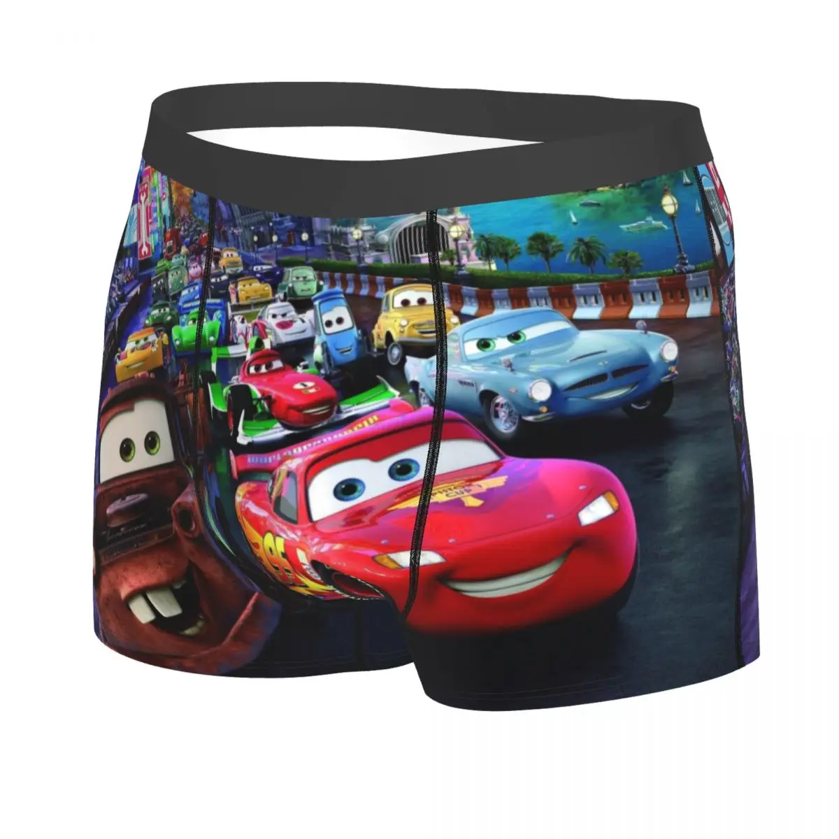 Custom Novelty Cartoon Pixar Cars Boxers Shorts Panties Male Underpants Stretch Briefs Underwear