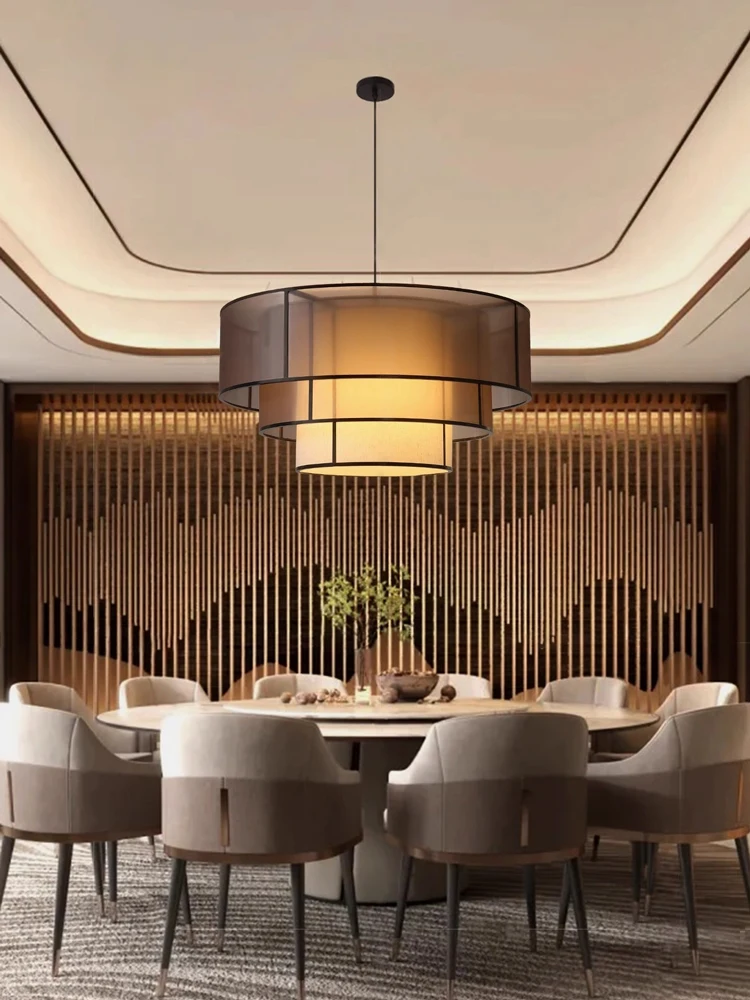 New Chinese Zen Style Restaurant Chandelier Wabi Sabi Style Retro Tea Room Bedroom Hotel Private Room