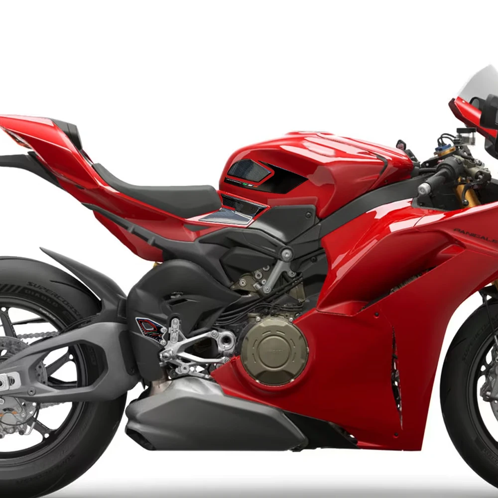 For Panigale V4 V4s 3D Tank Pad Protection Kit Motorcycle Accessories Resin Stickers
