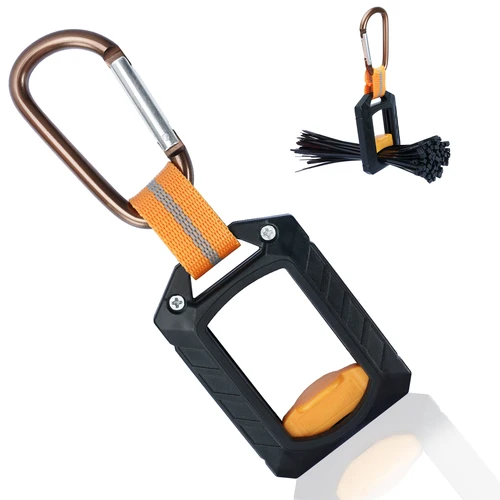 Imagen 2 del producto Soporte para lazos con cremallera, banda organizadora reutilizable para lazos con cremallera, soporte para atar bridas de alambre. (1 unidad/negro)