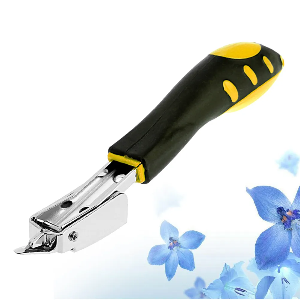 Plastic Handle Nail Puller Tool Metal Hand Tool Anti-Scratch Handle Multi-Function Staple Remover for Industrial Woodworking