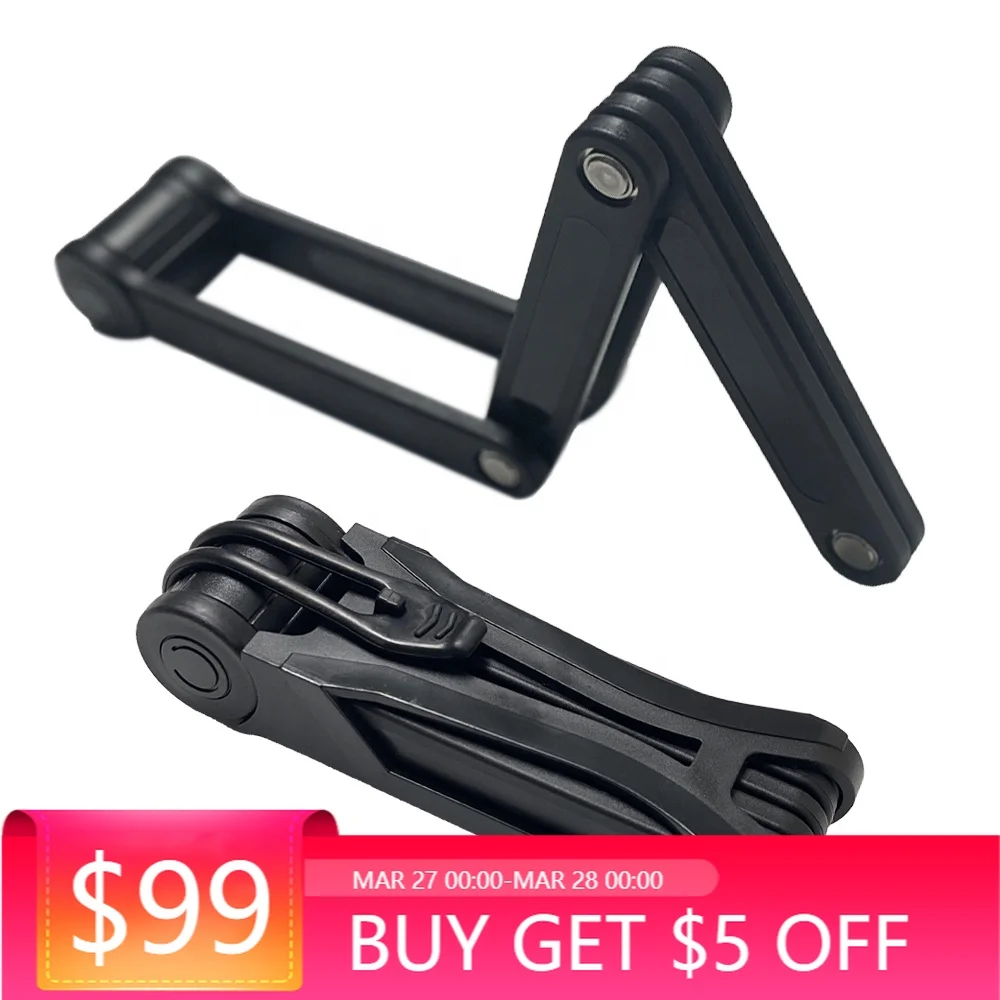 

Security Combination Steel Foldable Lock for Bicycle Scooter Motorcycle Bike Accessories Anti Theft Folding Lock