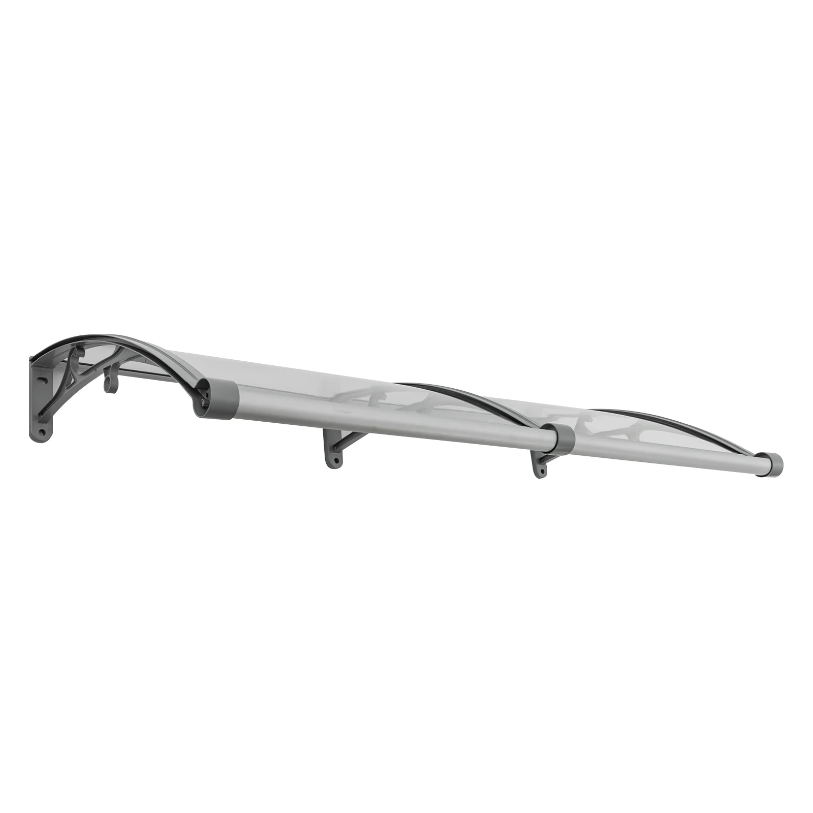 Vordach für Haustür 120 X 60 cm Transparentes Bogen-Vordach Aluminiumlegierungs-Halterung Maximallast 440,92 lbs Dach-Vordach Regenschutz – Detail 27