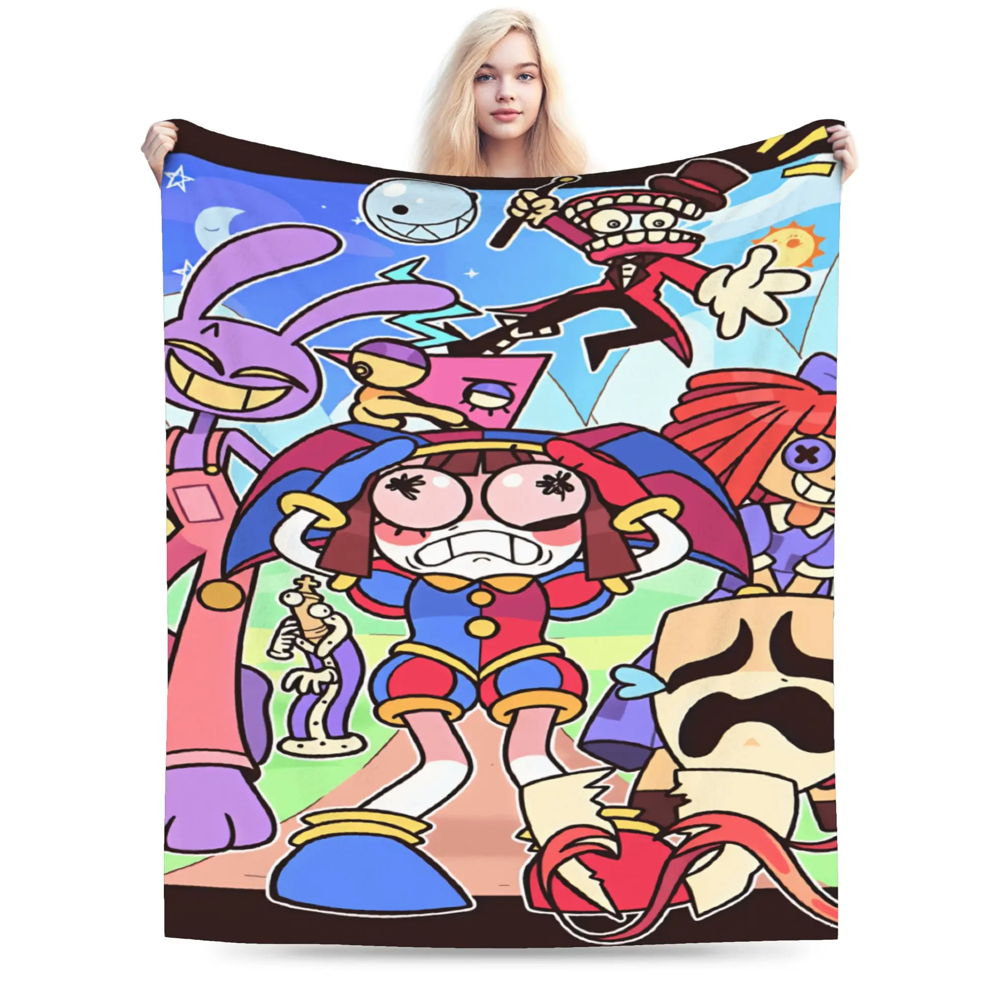 A-Amazing D-Digital C-Circus T-TADC Blanket Quality Super Soft  Throw Blanket Spring Picnic Chair Sofa Bed Casual Bedspread