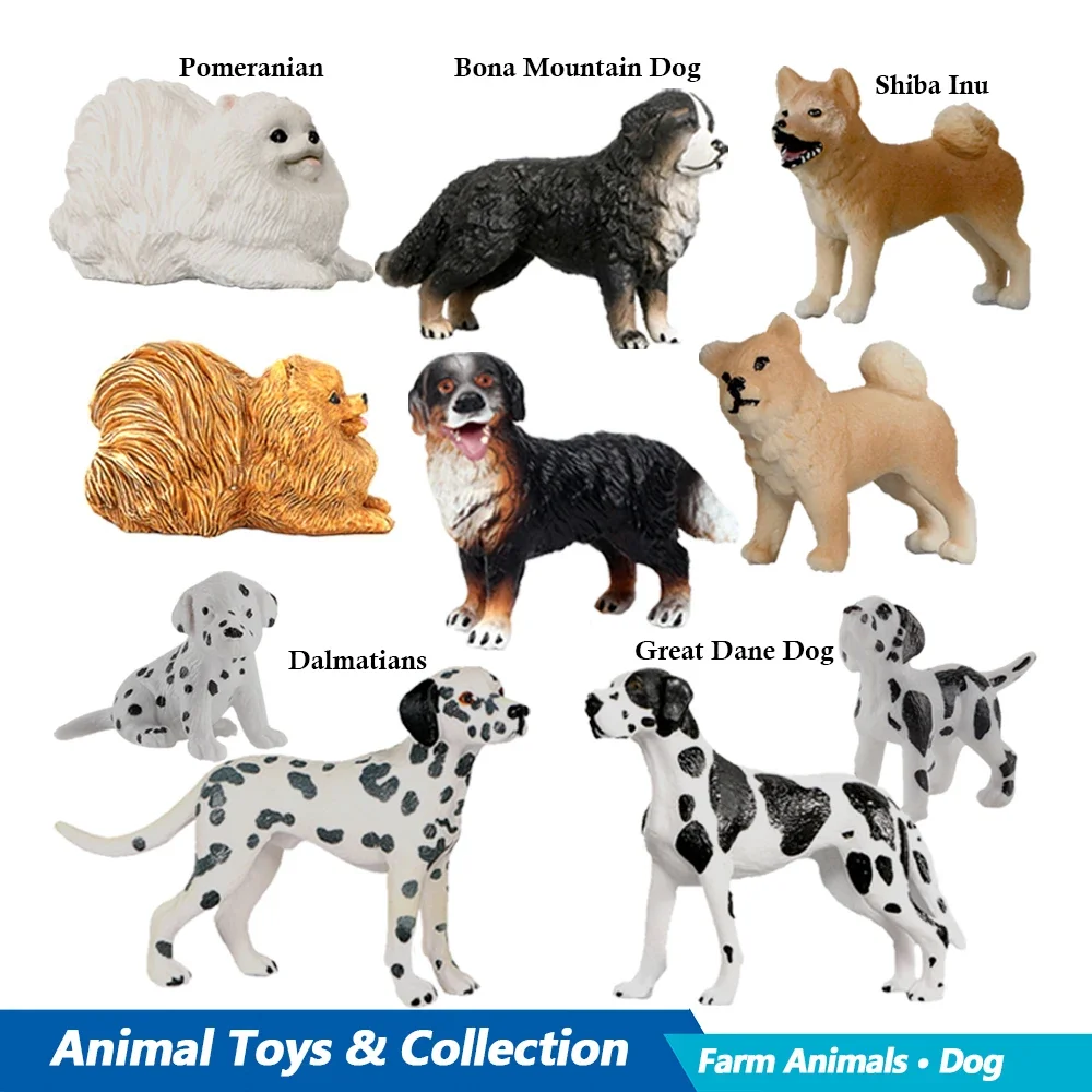 Labrador Poodle Rottweiler Bona Beagle Dog Animal Figurines Action Figure Toy Educational Kids Gifts Collectible Home Decor Game