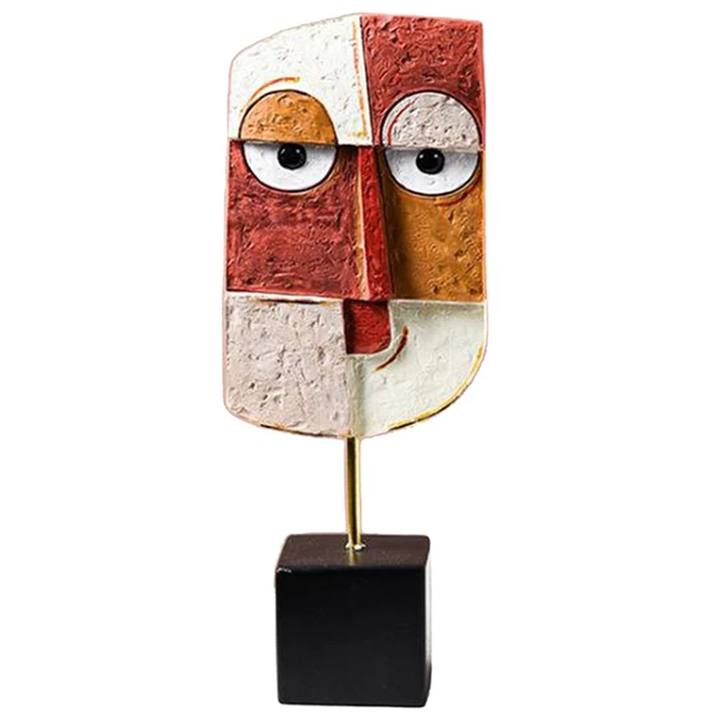 

Face Art Crafts Decorative Traditional Abstract Tabletop & Cabinet Figurines Living Room Home Decoration Type B