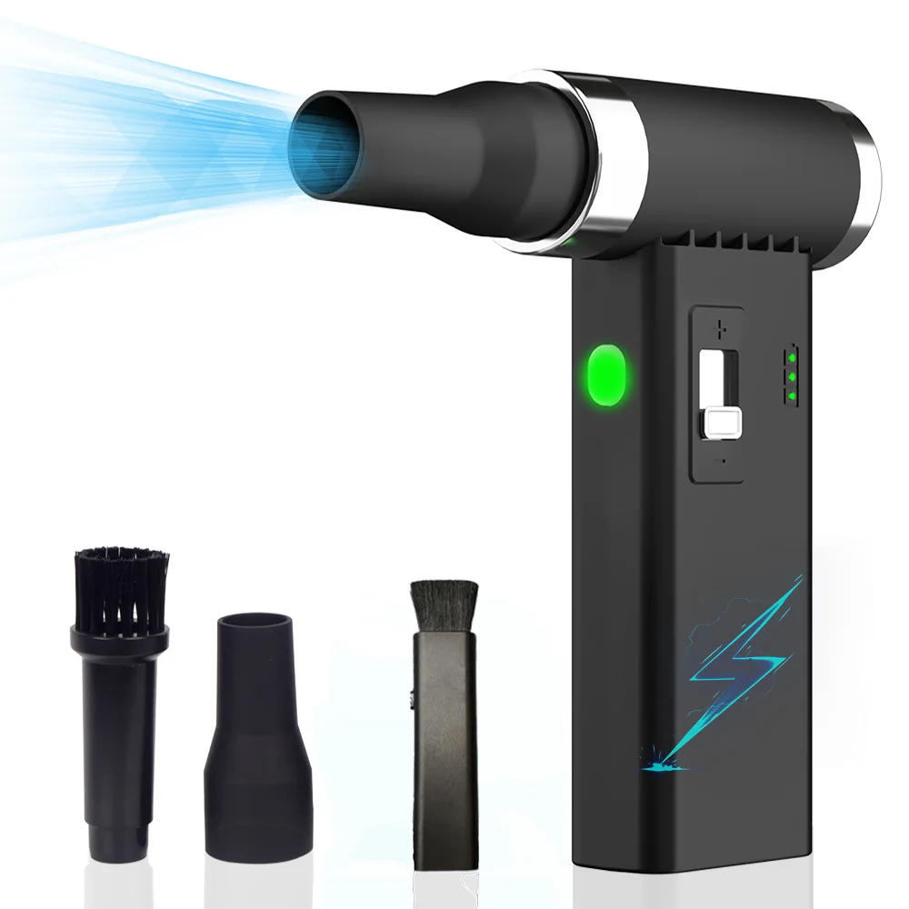 

Пылесос со сжатым воздухом, регулируемый 0-100 110000 Перезаряжаемая беспроводная воздушная тряпка RPM для уборки компьютера, клавиатуры и дома