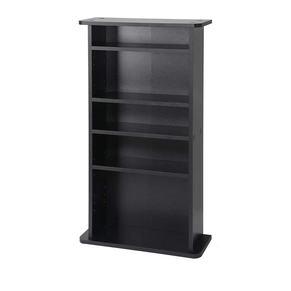 

CD Media Storage Cabinet DVD Book Shelf Adjustable 5 Layers Customized Display