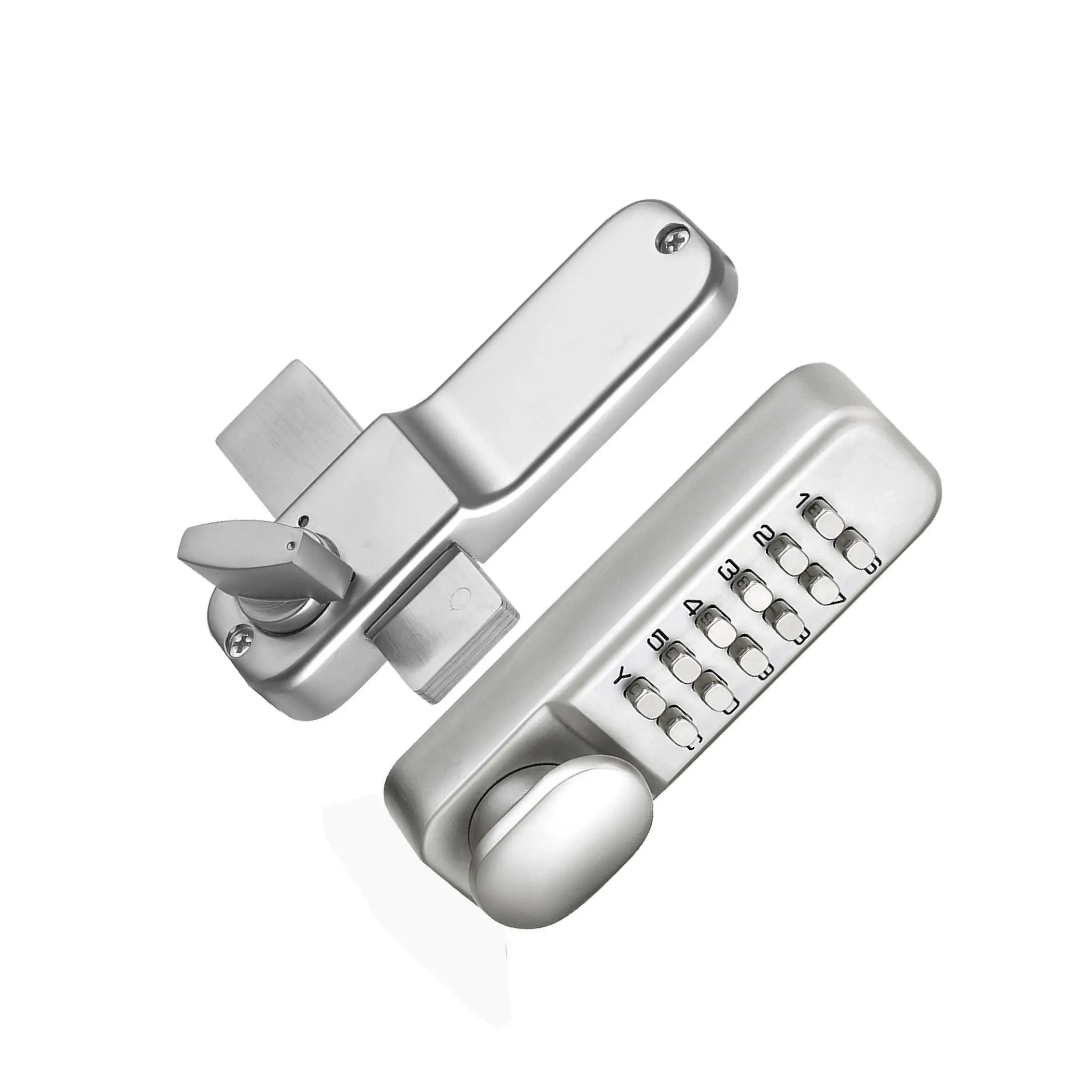 3pieces Mechanical Keyless Door Lock With Handle High Anti Theft Performance For Safer Living