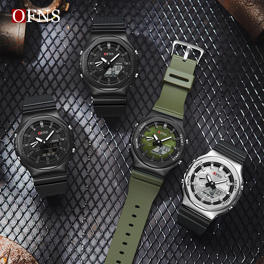 OFNS G style Fashion Digital Wristwatches Timer Luminous Sports Watch Waterproof Military Men\'s Quartz Clock Relogio Masculino