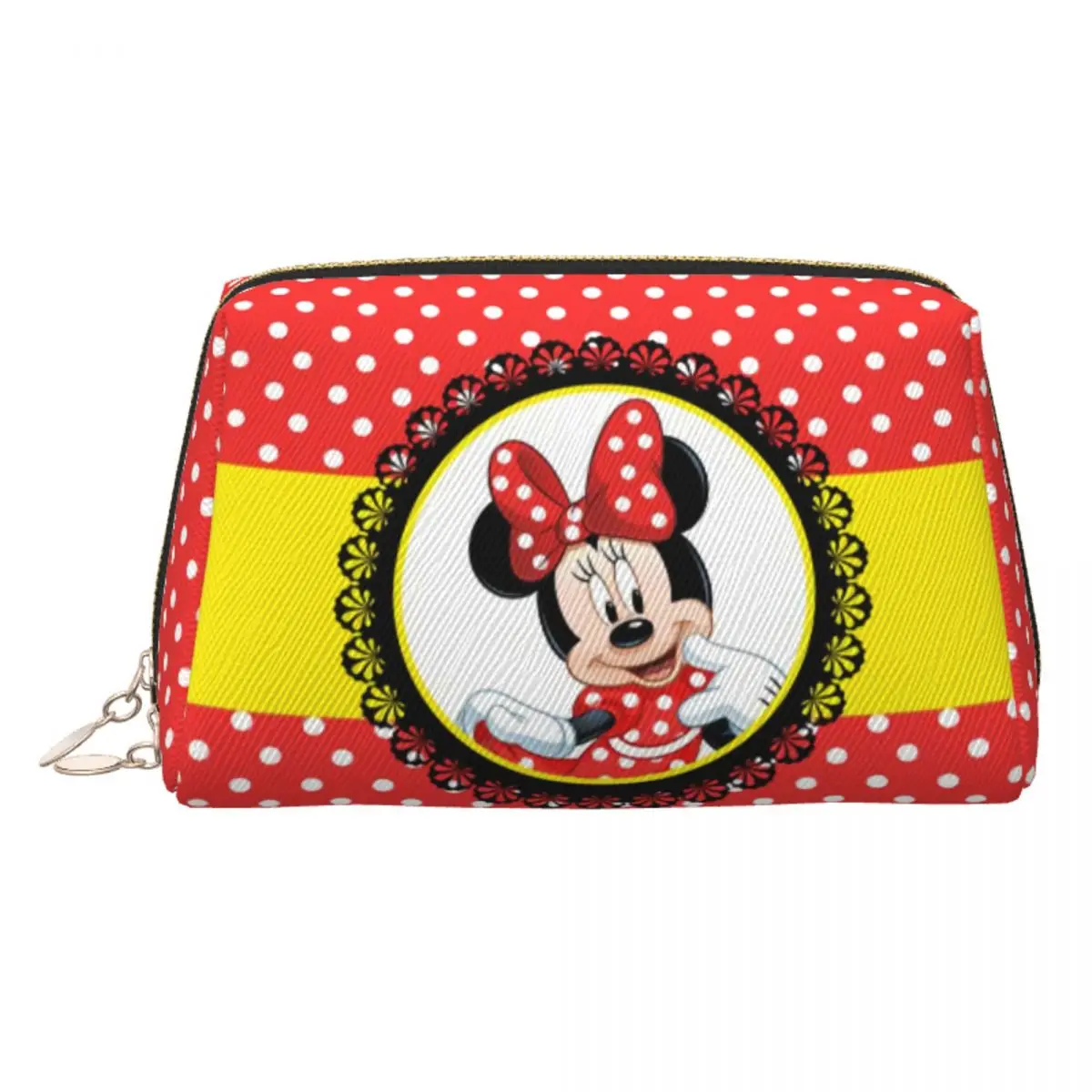 

Custom Minnie Mouse Polkadot Anime Toiletry Bag Women Cosmetic Makeup Organizer Lady Beauty Storage Dopp Kit Box
