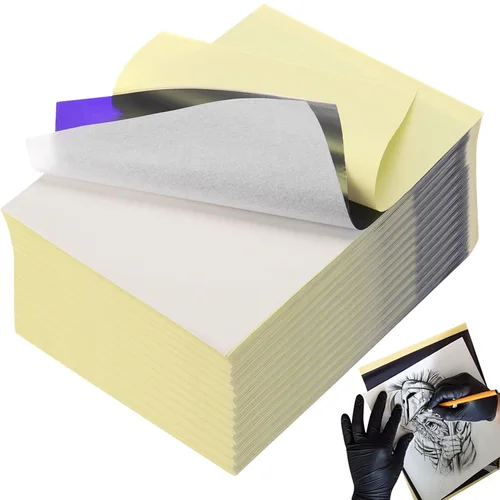 Papel de transferencia de tatuajes, plantilla de tatuaje tamaño A4, papel de calco térmico para máquina de impresora de transferencia de tatuajes, 200/50/20/5 Uds.