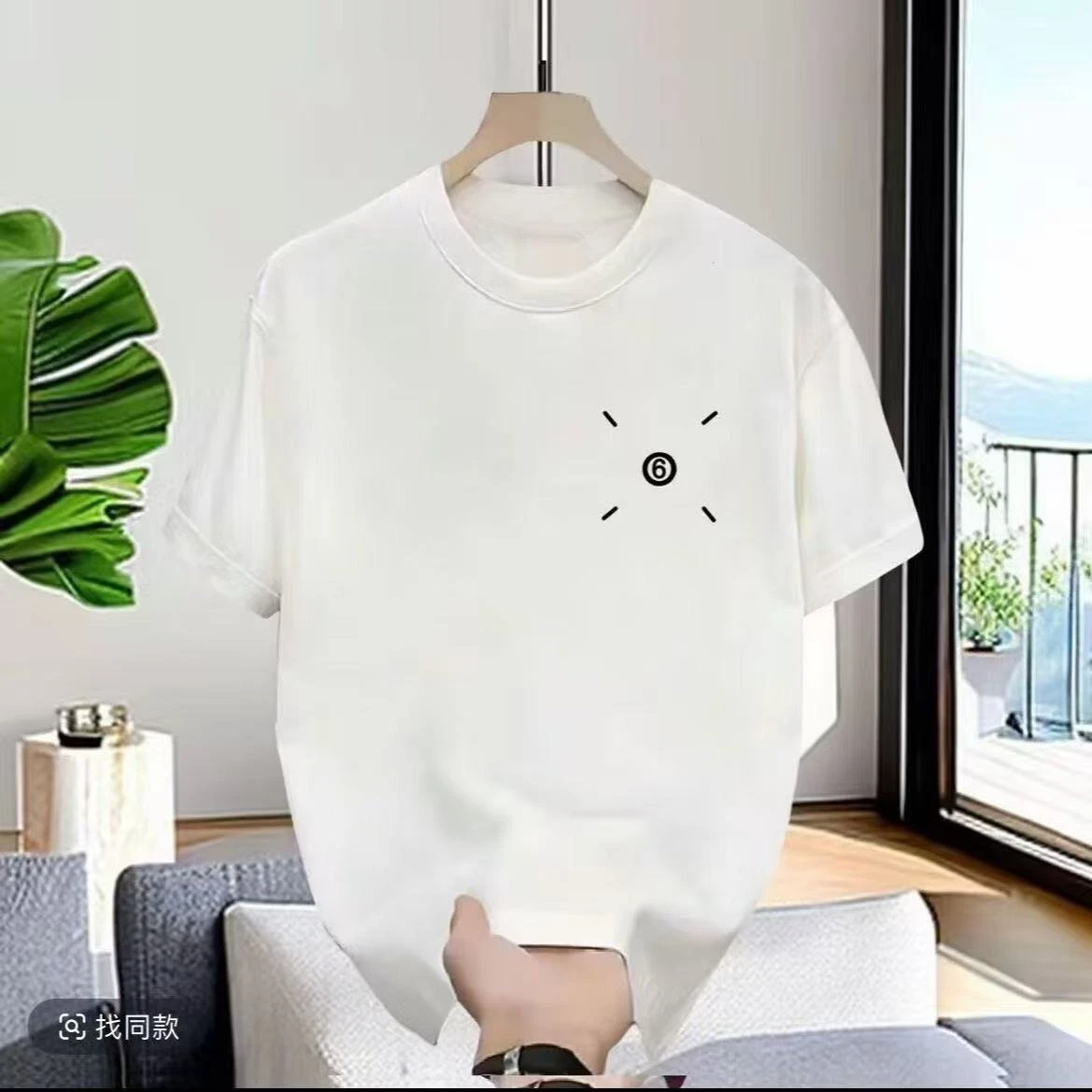 New men's brand summer pure cotton short sleeved printed T-shirt, comfortable and breathable, high-quality luxury top