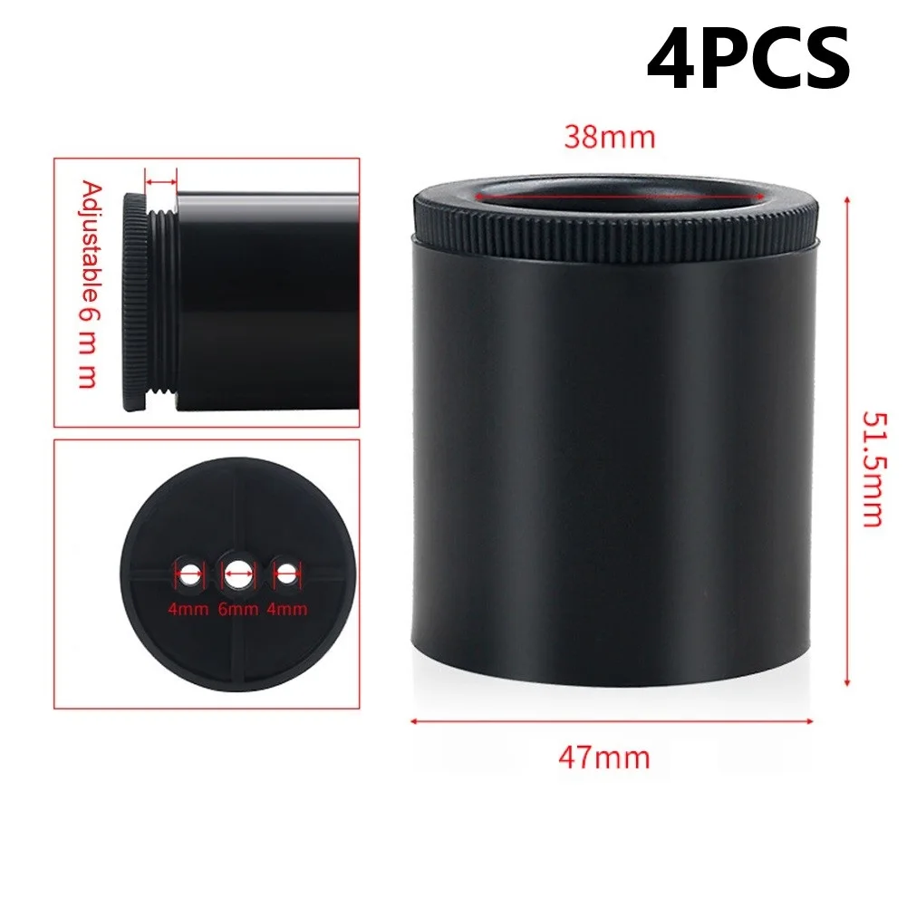 4Pcs Furniture Legs Feet Black Durable Round Height Couch Leg Cabinet Feet Adjustable Floor Protector For Closet TV Stand Sofa