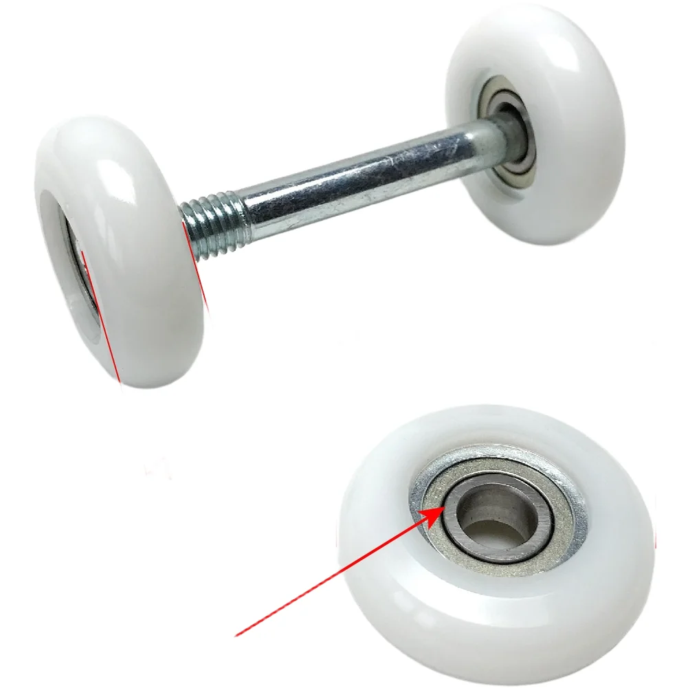 Plastic Wheels With 608Z Bearings For Rowing Machine Sliding Seat Rails And Fitness Equipment Sliding Track Use