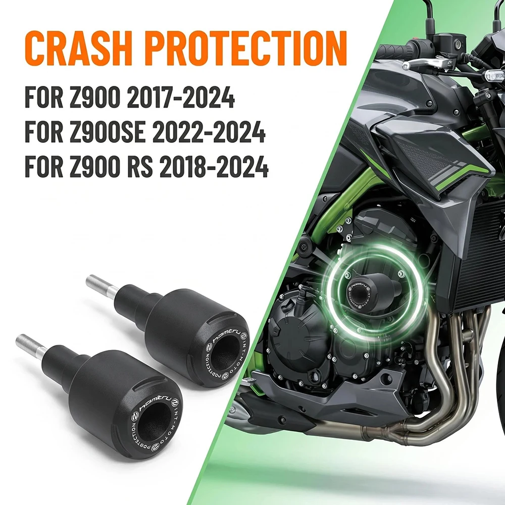 

Motorcycle Falling Crash Protector For Kawasaki Z900 Z900SE Z900RS 2017-2024 Guards Engine Crash Bobbins