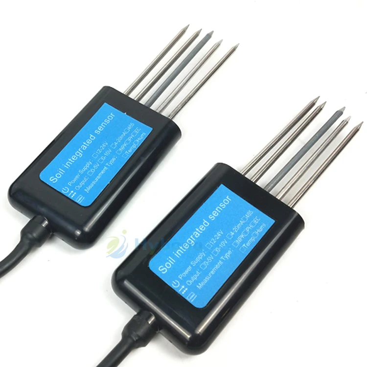 RS485 4-20mA Soil Temperature Humidity Moisture Conductivity EC PH NPK Sensor