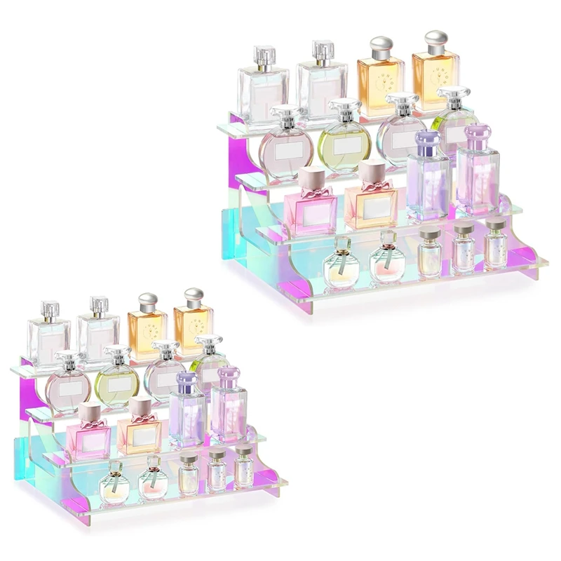 

ABKJ-4 Tier Iridescent Display Risers Stand, Plastic Risers For Display, Perfume Organizer, Display For Figures