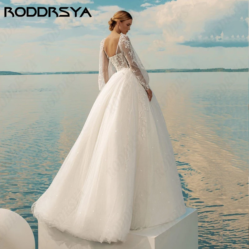 RODDRSYA Sweetheart Puff Sleeve Wedding Dresses For Women Princess Elegant Tulle Robe De Mariée Romantic A-line Bridal Party