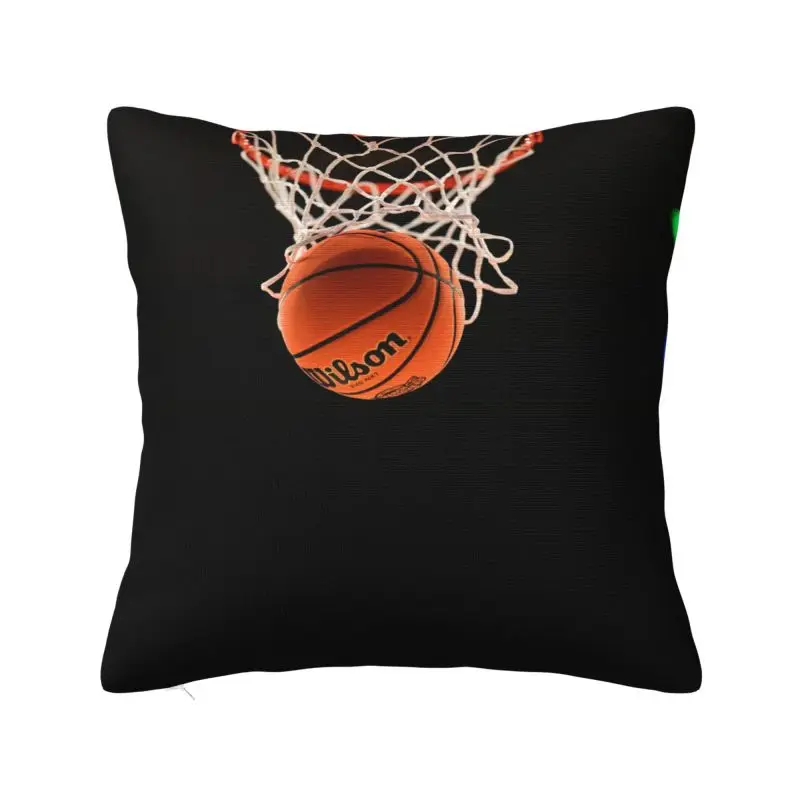 Custom Luxury Basketball Goal Cushion Cover Soft Player Sports Lover Gift Throw Pillow Case